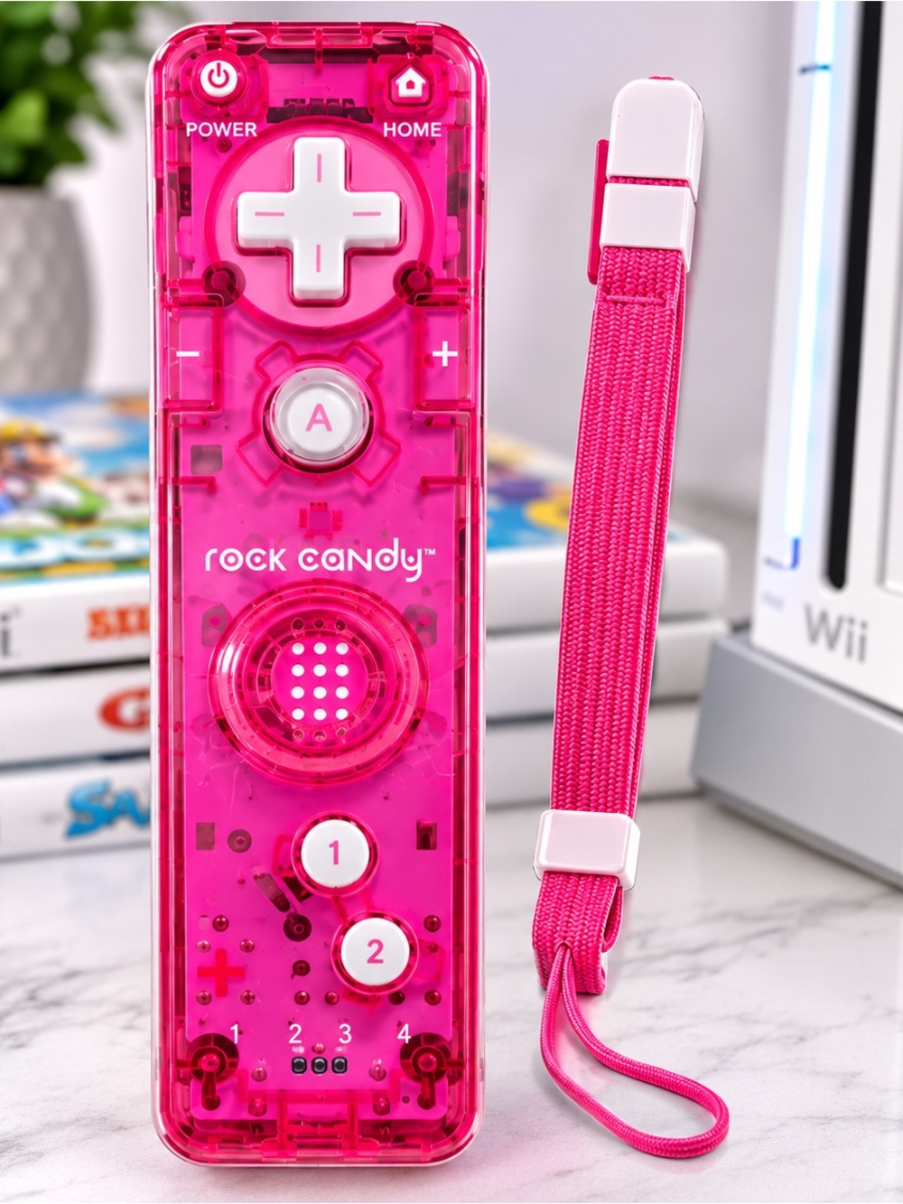 Rock Candy Pink Gesture Wireless Controller for Wii &!Wii-U Motion New-Sealed